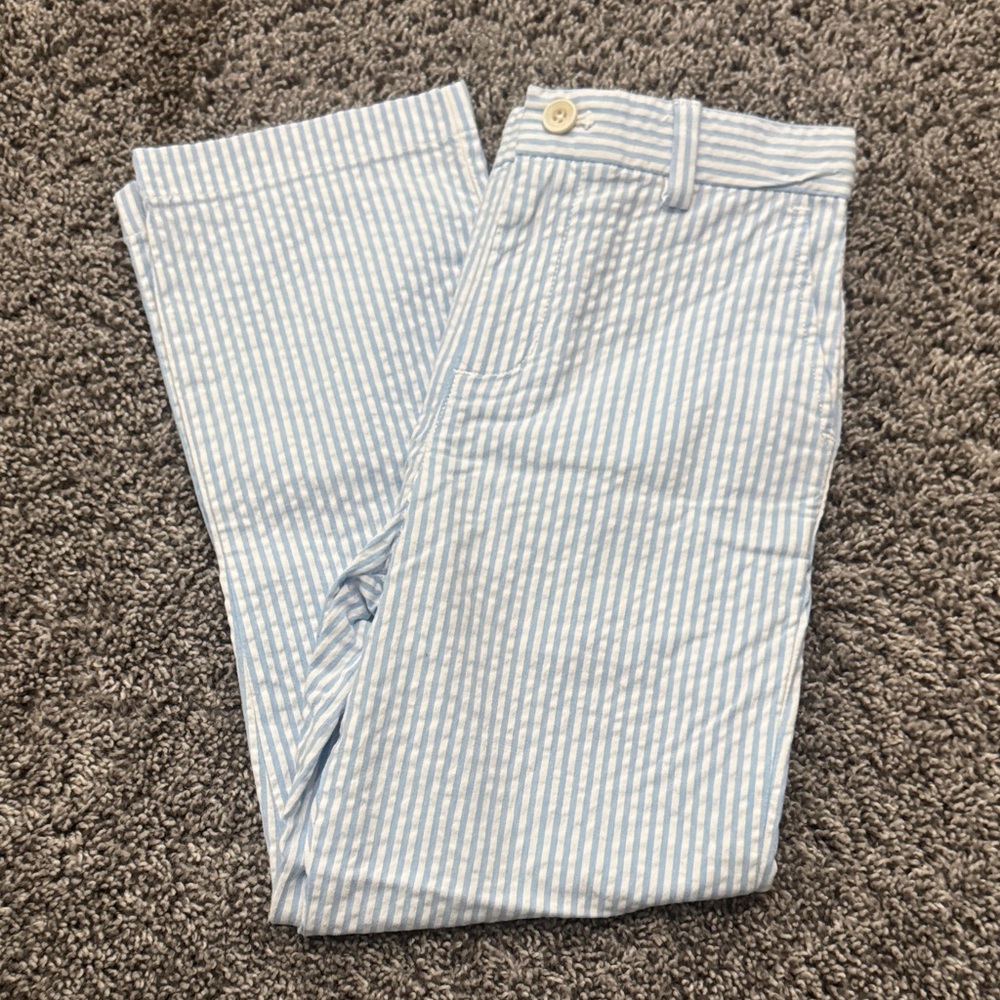 Vineyard Vines boys Light Blue and White Seersucker Striped Pants